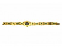 Ornate 18ct Gold & Turquoise Bracelet