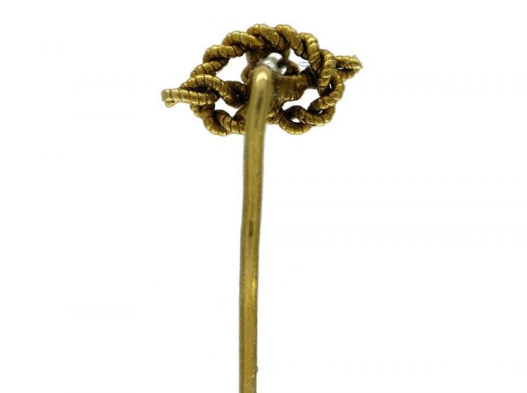 18ct Gold Lovers' Knot Tie Pin