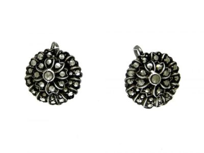 Marcasite Flower Design Earrings