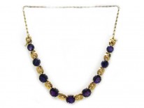 18ct Gold & Amethyst Necklace