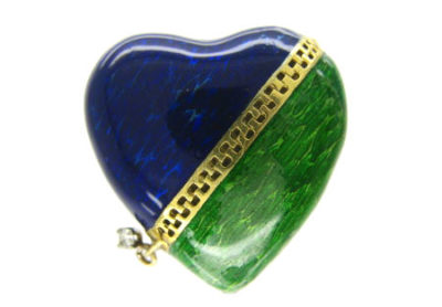 Tiffany & Co. Enamel Heart Brooch