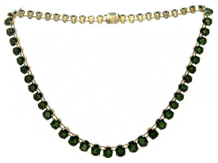 18ct Gold & Tourmaline Necklace