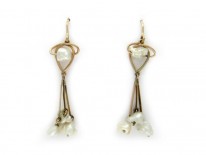 15ct Gold & Natural Baroque Pearl Earrings
