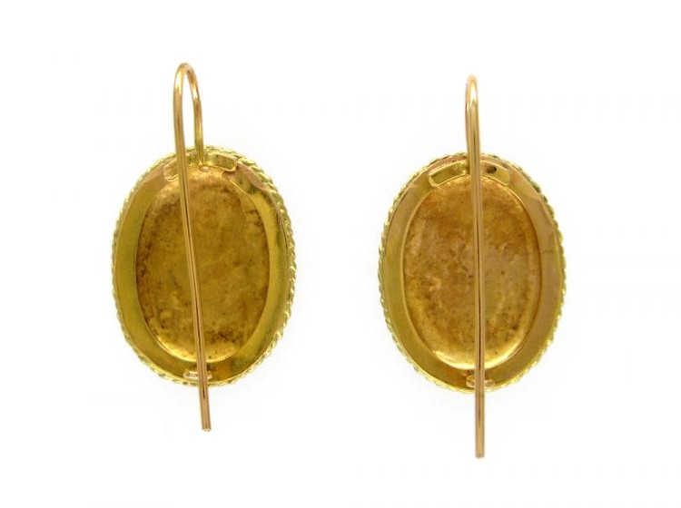 Four Colour Gold French Earrings