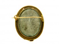 19th Century 18ct Gold French & Enamel Courtship Brooch With Garter Surround