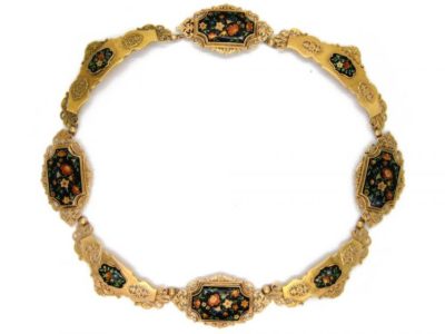 15ct Gold & Swiss Enamel Necklace