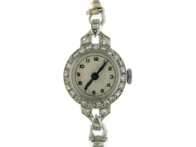 Platinum & Diamond Round Watch