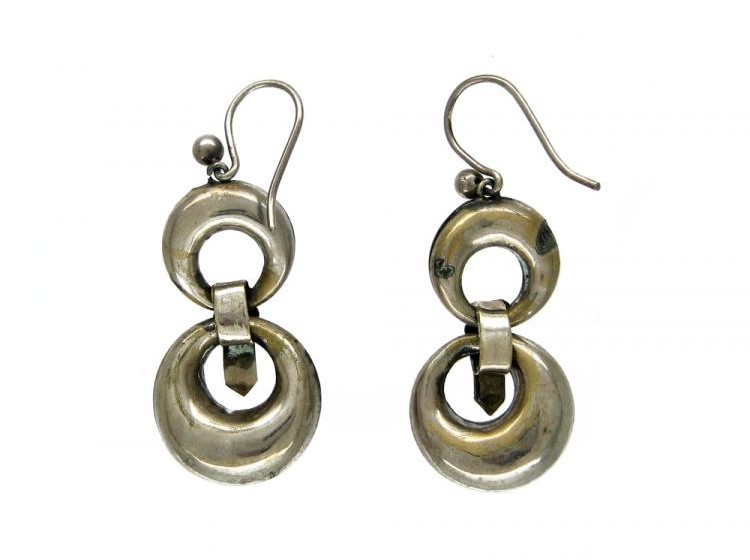 Silver Loops & Buckle Earrings