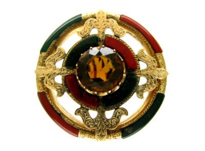 Scottish Agate Brooch