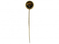 Fox Enamel 15ct Gold Tie Pin