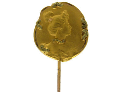 18ct Gold Lady’s Head Tie Pin