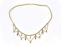 14ct Gold, Sapphire & Pearl Necklace