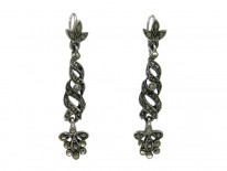 Marcasite & Silver Twist Earrings