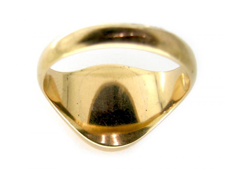 Engraved Bloodstone Signet Ring (950Y) | The Antique Jewellery Company