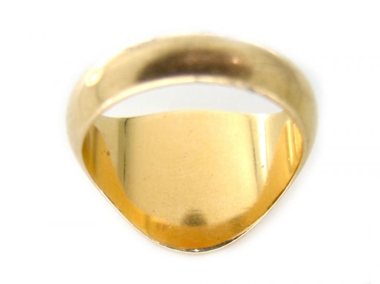 18ct Gold Crested Signet Ring