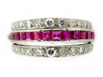 Sapphire, Diamond & Ruby Ring