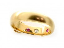 Ruby & Diamond Belt Design Ring