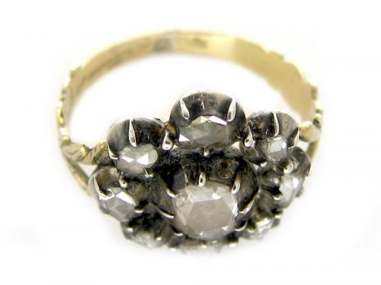 Georgian Diamond Flower Ring
