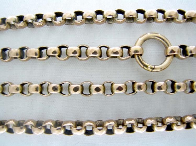9ct Gold Long Victorian Chain