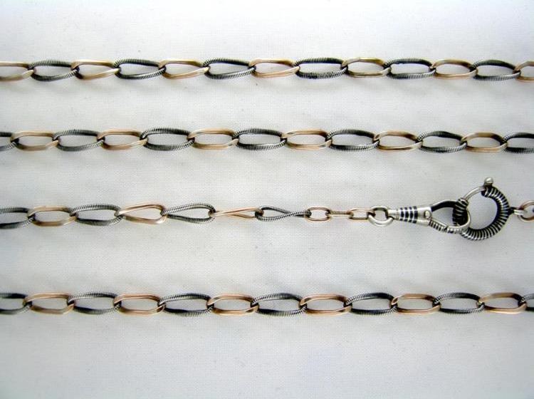 Niello Silver & Gold Guard Chain