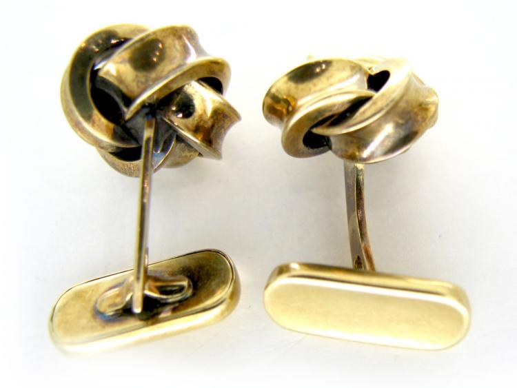 14ct Gold Knot Cufflinks (68B) | The Antique Jewellery Company