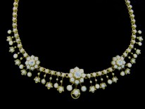 Split-Pearl & Diamond Necklace