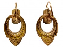 15ct Gold Victorian Hoop Earrings