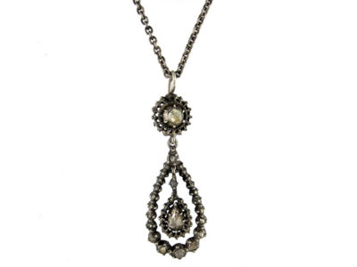 Georgian Rose Diamond Pendant