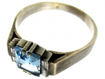 Aquamarine & Diamond Cocktail Ring