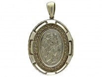 Silver Victorian Double Sided Engraved Locket