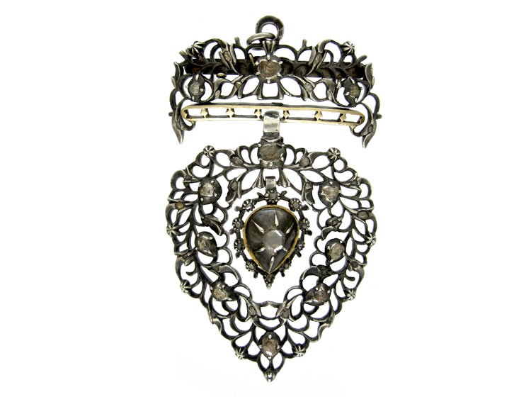 18th Century Rose Diamond Pendant