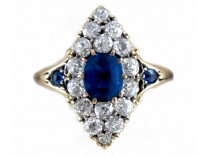 Sapphire Diamond Marquise Ring