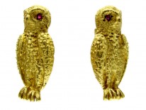 Owl 18ct Gold Cufflinks