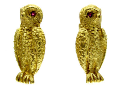 Owl 18ct Gold Cufflinks