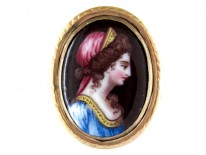 Georgian Enamel Portrait Ring