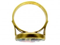 18ct Gold Swiss Enamel Flower Ring
