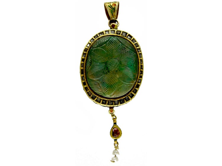 Indian Enamelled Double Sided Pendant