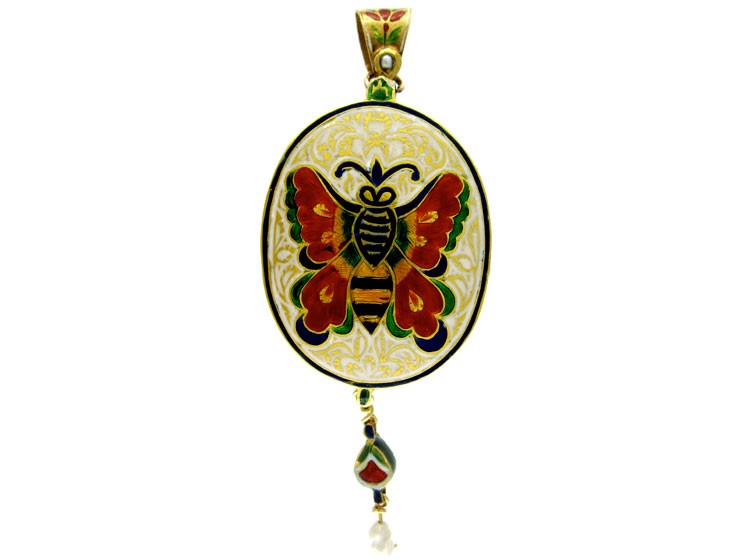 Indian Enamelled Double Sided Pendant