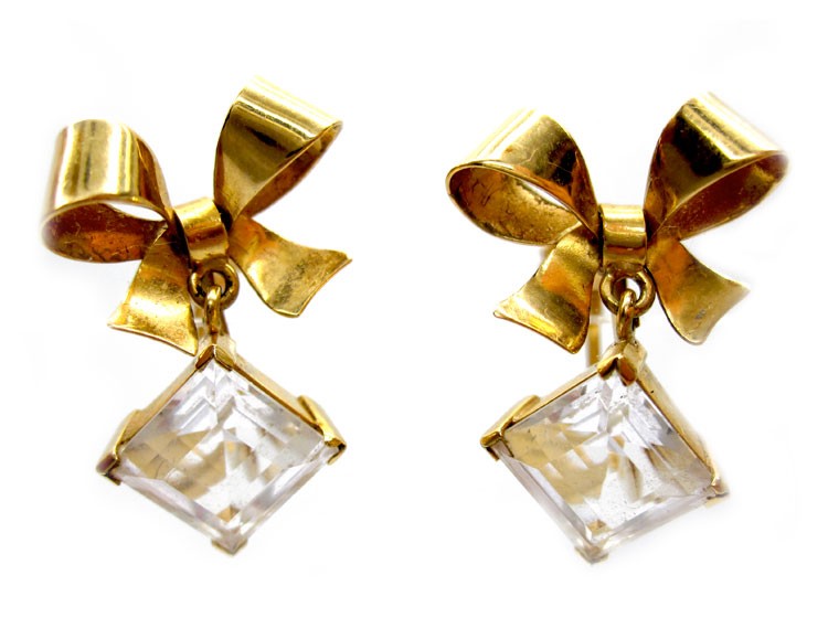18ct Gold Bow Earrings