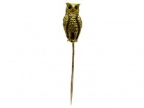 Owl 18ct Gold Tie Pin