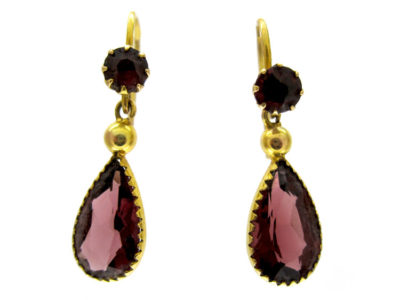 Garnet Drop Earrings