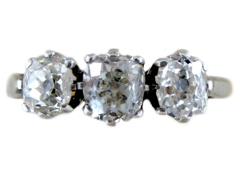 Victorian Diamond Three Stone Ring