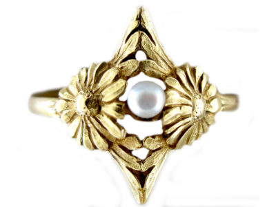 Art Nouveau French 18ct Gold Ring