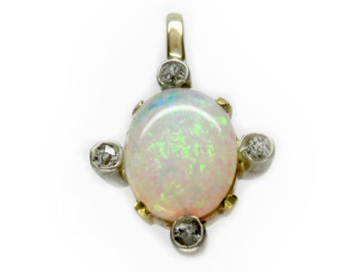 Opal & Diamond Pendant
