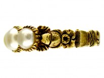 Georgian Natural Split Pearl Ring