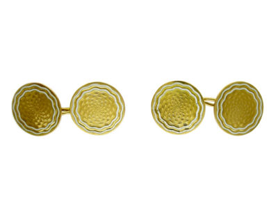 French 18ct Enamel Cufflinks