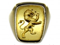 Signet Ring with Rampant Lion