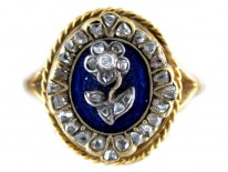 Regency Enamel Diamond Ring