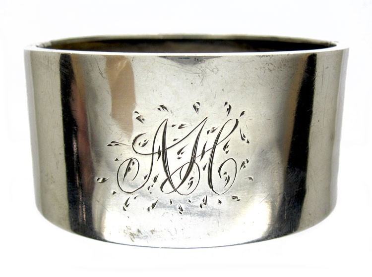 Silver Fern Engraved Bangle