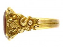 15ct Gold Carnelian Signet Ring